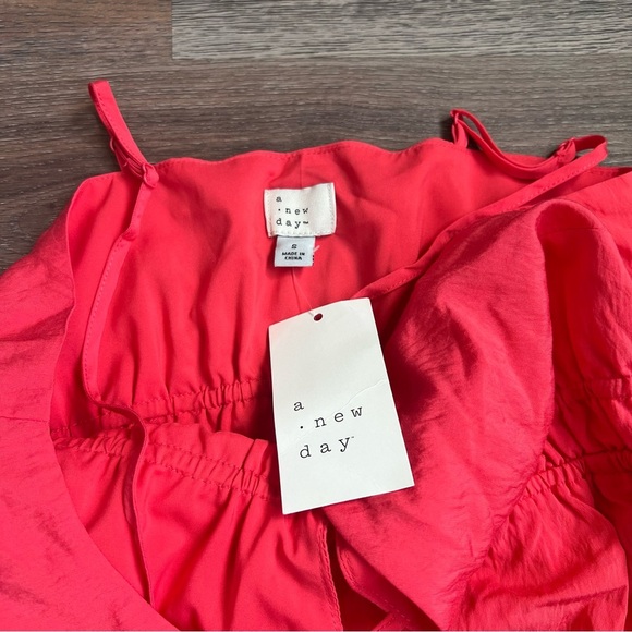 Women's Mini a-Line Dress - New Day™ Coral S - Picture 7 of 7
